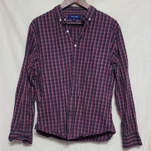 Bowery & Broome Men's Plaid Button Down Shirt Size L - Picture 1 of 4